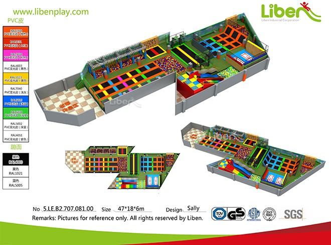 Best Selling Children Games Trampoline Park 